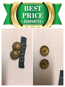 💎Ralph Lauren 💎 2 Gold Bronze Button 5/8 Crown Shield Blazer Jacket A1202 - Picture 1 of 3