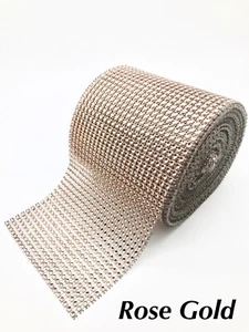 Roségold Diamanteffekt Strassband Kuchenbesatz Nähen Brautkleidung - Bild 1 von 1