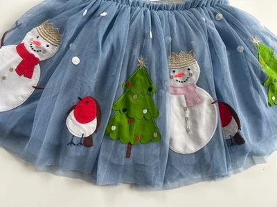 Mini Boden Tul Muñeco de Nieve Apliques Falda Navidad Vacaciones 4 5Y (02092B) Foto 1 de 4