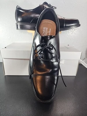 Croft & Barrow Nash черный ортолит Оксфорд платье туфли мужской размер 9,5 шириной NiB - Изображение 1 из 4