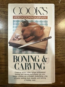 Cook's Video Cooking Library - Boning & Carving VHS 1987 Clamshell RARE - Foto 1 di 4