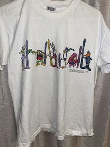 CAMISETA DE COLECCIÓN 1992 LOONEY TUNES GRANDE 2 CARAS TODOS LOS PERSONAJES BUGS TAZ ROAD RUNNER - Imagen 1 de 8