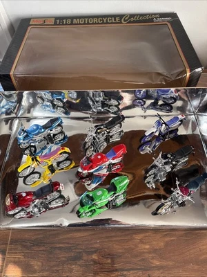 1995 Maisto 1:18 Motorcycle Collection of 9 Kawasaki BMW Suzuki Honda #32003 - Image 1 of 4