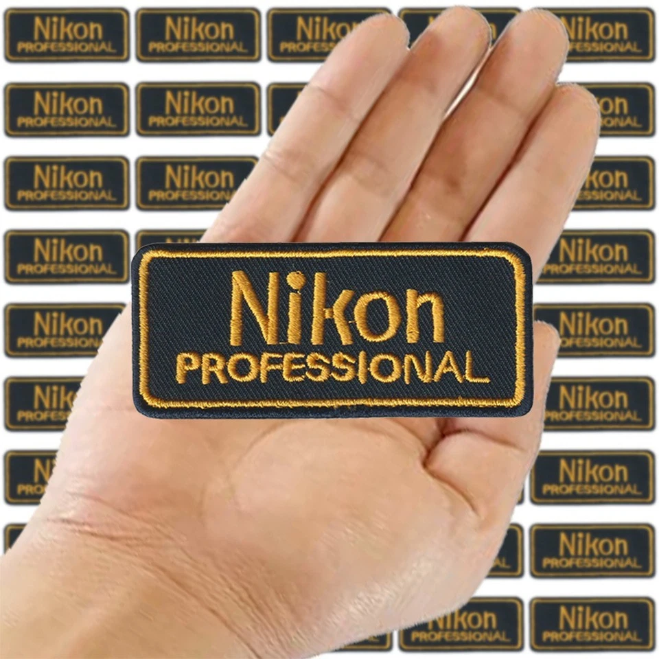 Wholesale Nikon Professional Camera Logo Size 3.5"x1.5" Sew Iron On Patch DIY - Image 1 of 4