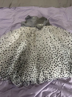 Vestido Marmellata Niñas Tul Plateado Vacaciones Cumpleaños Hada, Talla 5 Foto 1 de 4