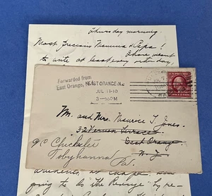 Carta de música de la Universidad Estatal de Washington 1910 enviada E naranja NJ + PA - Imagen 1 de 3