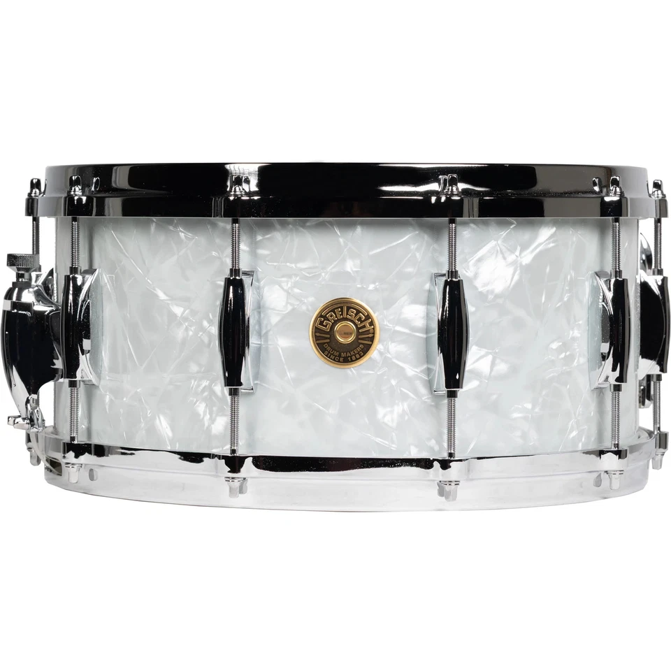 Tambor Gretsch USA Personalizado 6.5x14 - Blanco Perla Marina Foto 1 de 1