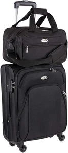 CABIN 5550 Set Da 2 Valigie Trolley Leggero Con Bagaglio a Mano Borsone Piccolo  - Foto 1 di 12