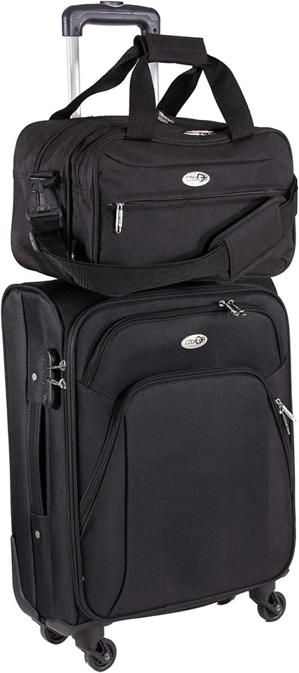 CABIN 5550 Set Da 2 Valigie Trolley Leggero Con Bagaglio a Mano Borsone Piccolo  - Immagine 1 di 4