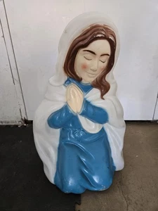 Vintage Maria beleuchtete Blasform allgemein Schaumkunststoff Krippe Weihnachtsdeko - Bild 1 von 9