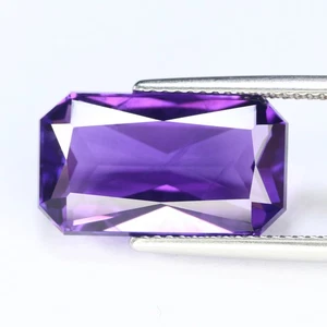 10.65 Ct Superior Octagan 17 x 98 MM 100% Natural Purple Blue Bolivia Amethyst - Picture 1 of 8