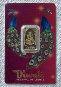 Pamp Diwali Festival Of Lights 5g Gold Bar In Sleeve - Picture 1 of 6