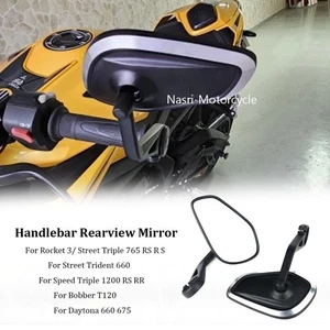 For Street Trident 660 Triple 1200 RS/1200 RR Handlebar Rearview Bar End Mirror - Picture 1 of 7