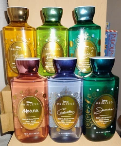 BBW Disney Princess Tiana/Ariel/Cinderella/Jasmine/Belle/Moana Body Wash Set 6! - Picture 1 of 2