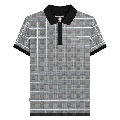 Lambretta  Polo SS25 A Cuadros Príncipe de Gales para Hombre (LB268) - Imagen 1 de 3