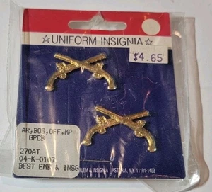 U.S. Army Officer Branch Insignia Pin Collar Military Police Brite Neu (Paar) - Bild 1 von 2