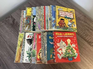 (25) VINTAGE LITTLE GOLDEN BOOKS DISNEY LOT 50's 60's 70's 80's SESAME STREET - Picture 1 of 2