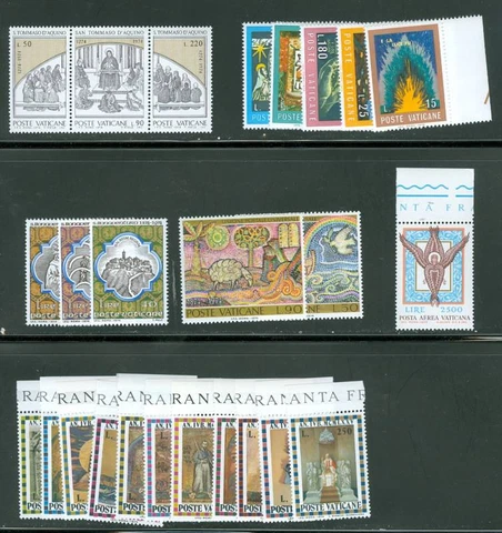 Vatican City 1974 Compete MNH Year Set Cover