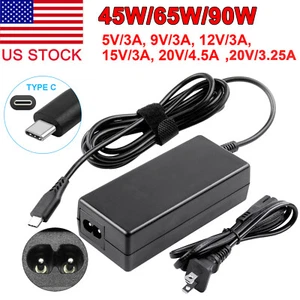 Cargador de portátil 45/65/90W USB C tipo C para Chromebook Lenovo/Acer/Asus/Samsung/HP - Imagen 1 de 17