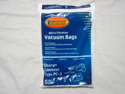 Sharp Canister Type PC-2 Vacuum Cleaner Allergy Bags 5 Pack - Image 1 of 4