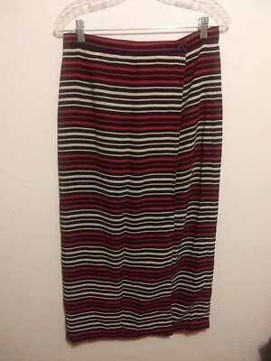 CHAUS女式12码多色条纹长裙,有衬里 — 第 1/4 张图片