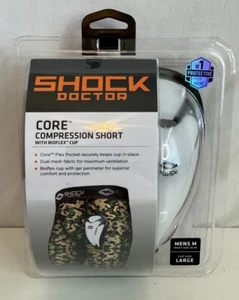 Shock Doctor Core Compression Short con Coppa Bio-Flex Vita Grande Taglia 32-34” Nuovo - Foto 1 di 5