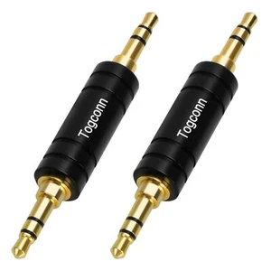 2 Pack 3.5Mm 1/8 Stereo Jack to 3.5Mm Audio Male to Male Adapter Connectors G... - Picture 1 of 5