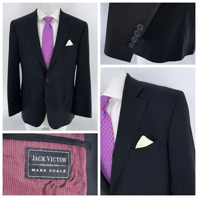 Blazer Jack Victor 40R Negro Super 100’s Lana 2B Hecho en Canadá YGI S4-92 Foto 1 de 4