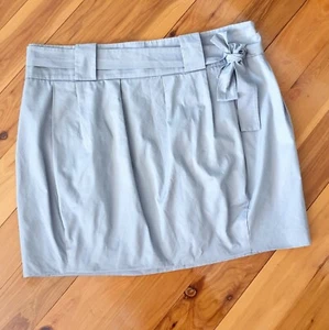 Women's size 12 'COUNTRY ROAD' Gorgeous grey cotton skirt with tie up belt - Picture 1 of 5