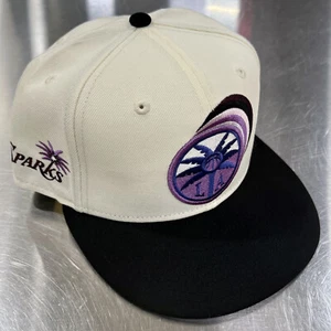 Los Angeles Sparks Tri Color Script Patch New Era 59FIFTY WNBA Hibbett Hat 7 1/2 - Picture 1 of 8