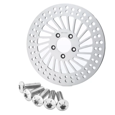 Rotor de freno delantero derecho de 11,5" y pernos aptos para Harley Touring Sportster 883 Dyna Foto 1 de 4