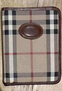 Billetera plegable beige vintage de archivo a cheques Burberry para hombre - Imagen 1 de 3