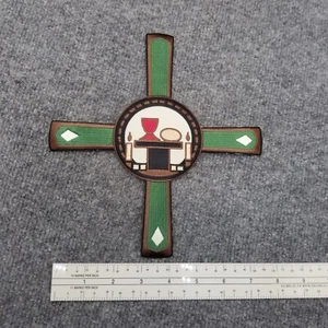 Terra Sancta Guild Altar Cross Christian Patch Large Jacket Vest Back - Picture 1 of 2