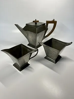 Art And Crafts Sheffield Zinn Tee Set Geometrische Form • 51.87€