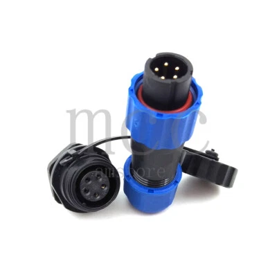 SD13 5Pin Electrical Wire Cable Connector,Circular Waterproof IP67 Plug Socket - Image 1 of 4