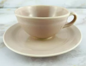 Vintage Coffee Cup and Saucer Set Modern California Vernon Kilns Sand - Pottery - Picture 1 of 7
