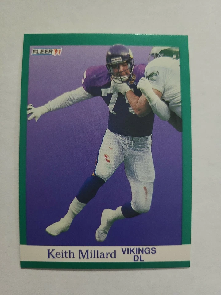 KEITH MILLARD 1991 FLEER FOOTBALL CARD # 287 D9500 - Image 1 of 1
