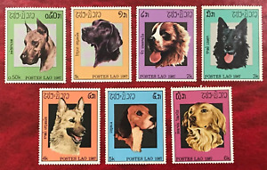 Laos Sc774-80 1987 Dogs Mint NH OG XF (10-260)