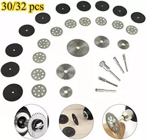 32Pcs Cutting Wheel Set Drill for Dremel Rotary Tool Accessories w/ 1/8" Mandrel - Picture 1 of 15