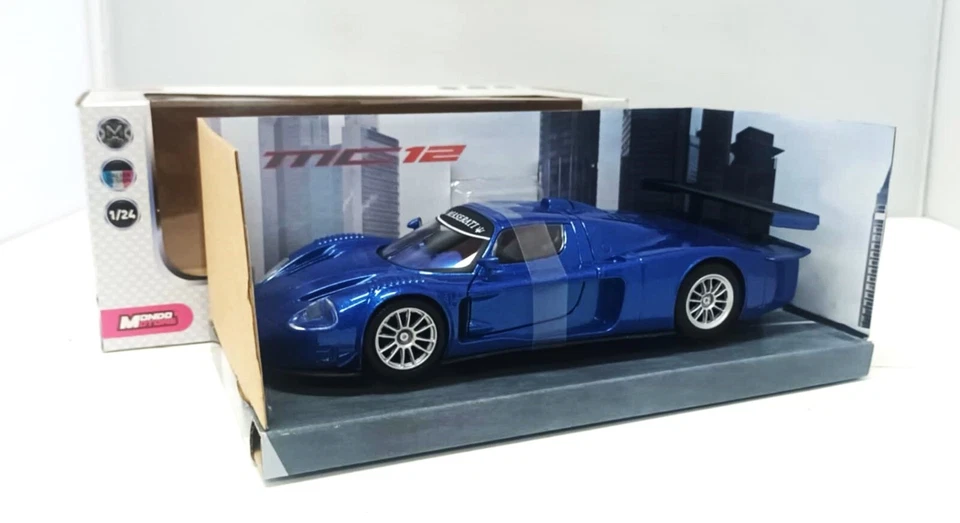 Maserati MC12 Blue Met Blu 2006 Mondo Motors 1:24 Usato + Box 1/24 Rare - Immagine 1 di 4