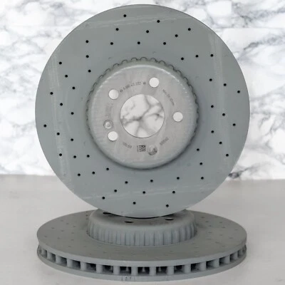 Juego de discos de freno delanteros Mercedes C300 C400 OEM 2015-2023 AMG P31 genuino Foto 1 de 4