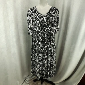 Go Softly Patio House Dress Womens XL Geometric Flower Print Allover Lightweight - Picture 1 of 11