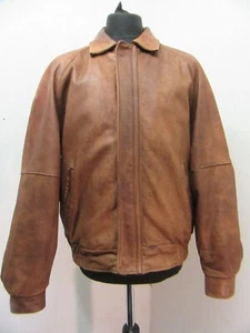VINTAGE SCHOTT LEATHER FLIGHT MOTORCYCLE JACKET SIZE 40, ACE PATINA - Picture 1 of 24
