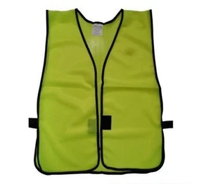 C.H. HANSON, LIME GREEN SAFETY VEST, Comfortable soft mesh with tear-away - Picture 1 of 6