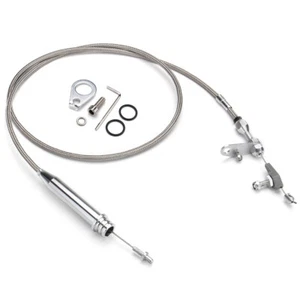 Braided Stainless Kick Down Detent Cable SBC BBC for GM 700R4 Transmission New - Picture 1 of 9