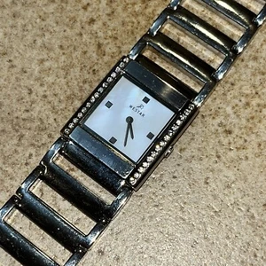 Westar Ladies Quartz Watch Rhinestone Accents 24mm 1481STN All Stainless Runs Gt - Picture 1 of 10