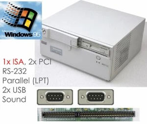 Compact Computer ISA Slot Windows 95 1.2GHz 256 MB 2x USB RS 232 LAN LPT #W31 - Picture 1 of 1
