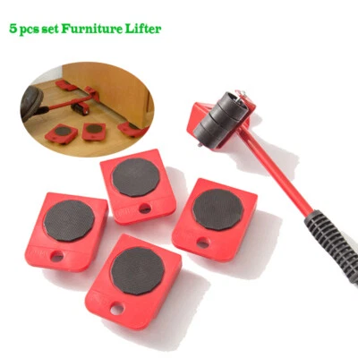 Möbelheber Lastenheber 5tlg Hebeleisen Transportset Möbeltransport Umzugshelfer - Bild 1 von 4