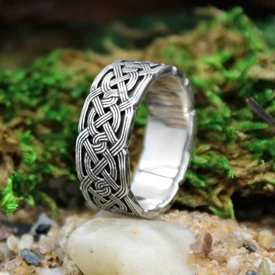 Anillo nudo celta para hombre - plata de ley .925 nudo celta joyas tallas 4-15 Foto 1 de 4