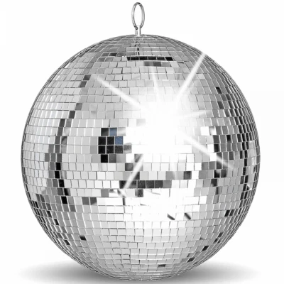 Lightweight 30cm Silver Mirror Ball Disco Party DJ Ball 300mm 12" Mirrorball - Image 1 of 3
